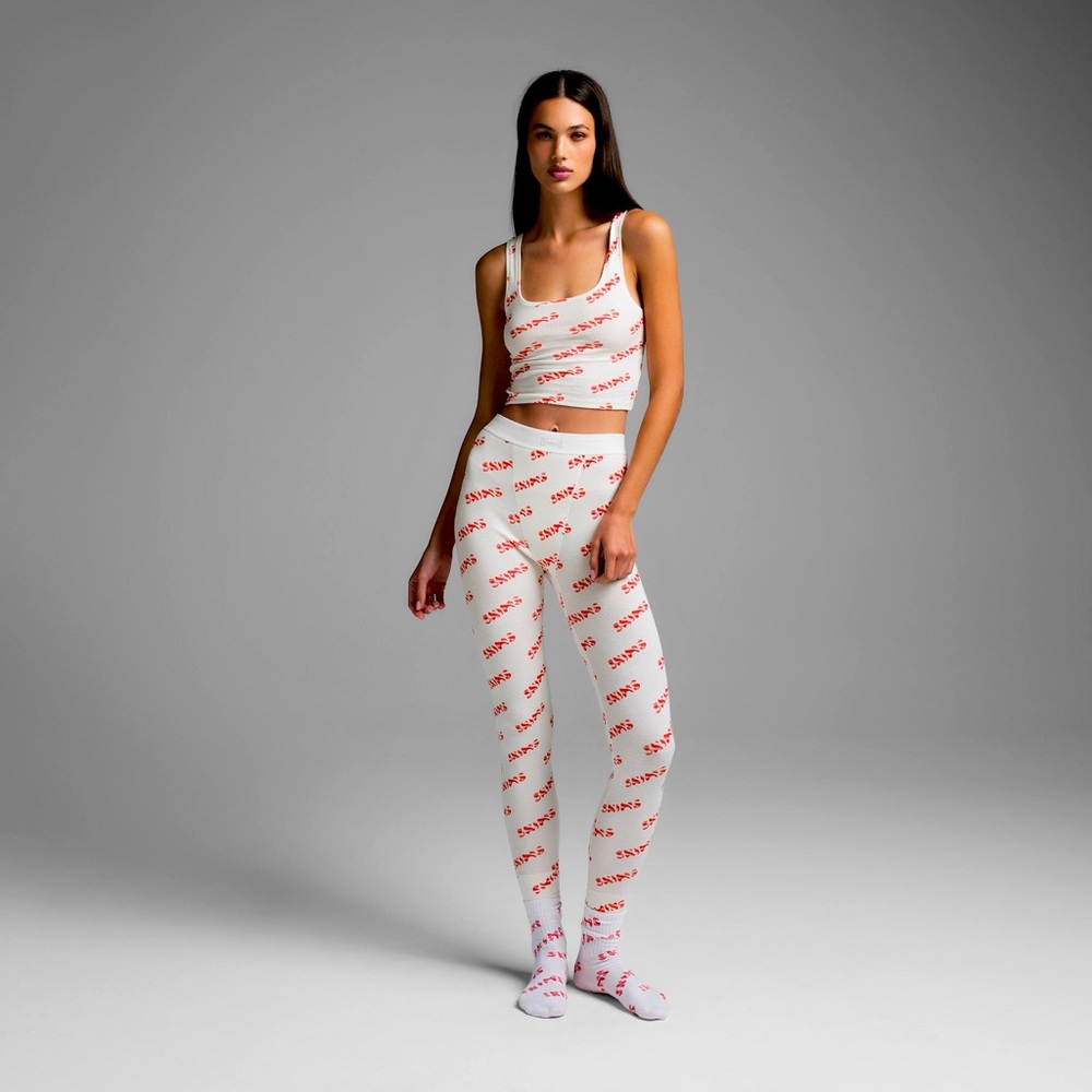 Skims Candy Cane Tank and Legging Set